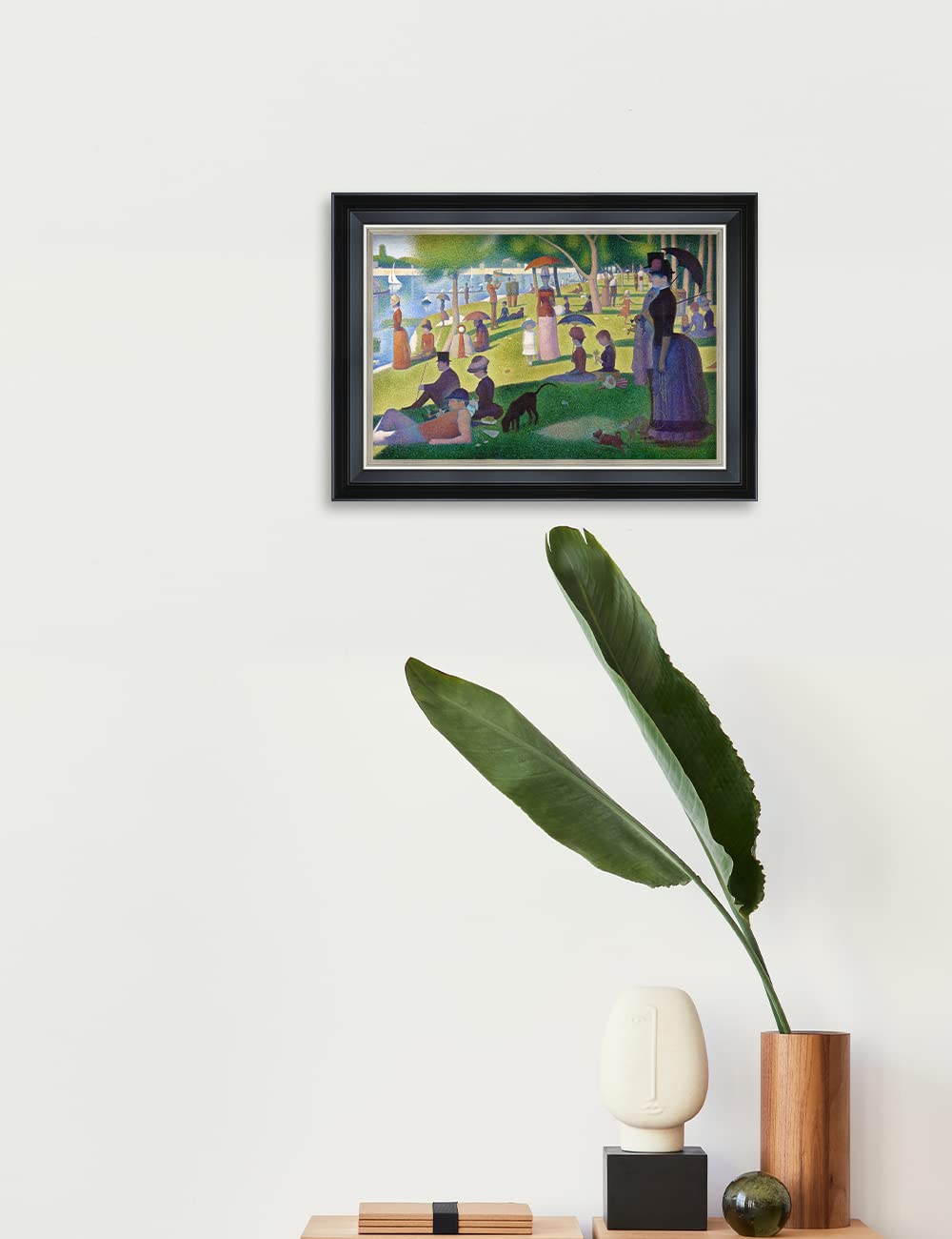Decorarts - A Sunday On La Grande Jatte By Georges Seurat. Classical Style Solid Wood Framed, Giclee Prints Ready To Hang. Frame