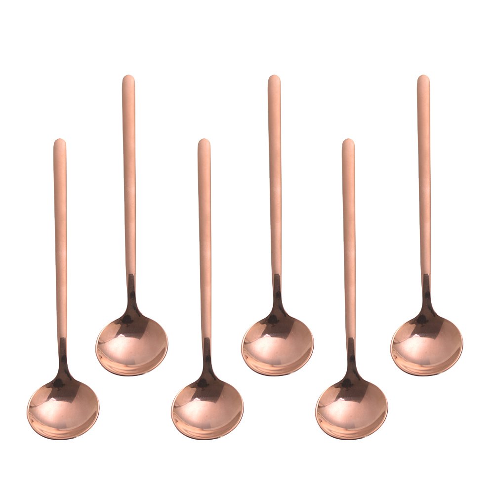 6 Pcs Coffee Spoons, 18/8 Stainless Steel Espresso Spoons, 5.2 Inches Vogue Mini Tea Spoons, Cappuccino Stirring Spoons, Small S