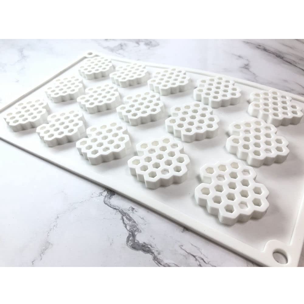 15 Cavity Silicone Honeycomb Molds For Chocolate Honeycomb Bee Silicone Fondant Mold Beehive Silicone Baking Molds Bee Candy Sil