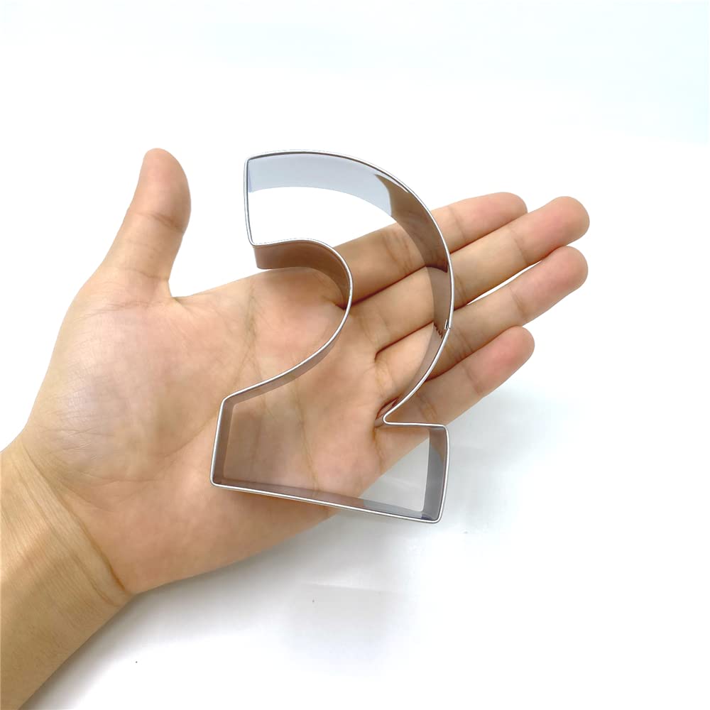 Liliao Number 2 Cookie Fondant Biscuit Cutter For Birthday/Anniversary/Special Day - 2.4 X 3.6 Inches - Stainless Steel