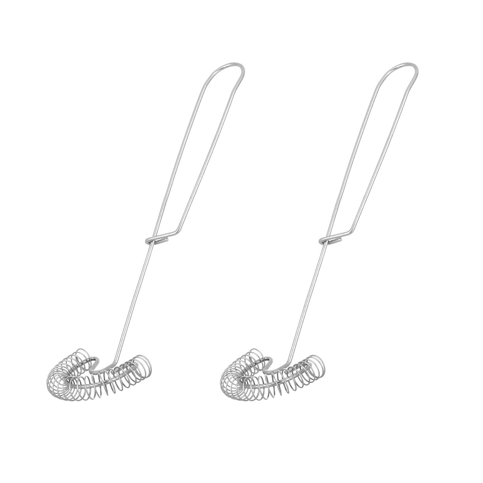 2Pcs Flat Whisk Handheld, 10 Inch Stainless Steel Wire Egg Whisk, Spring Coil Whisk