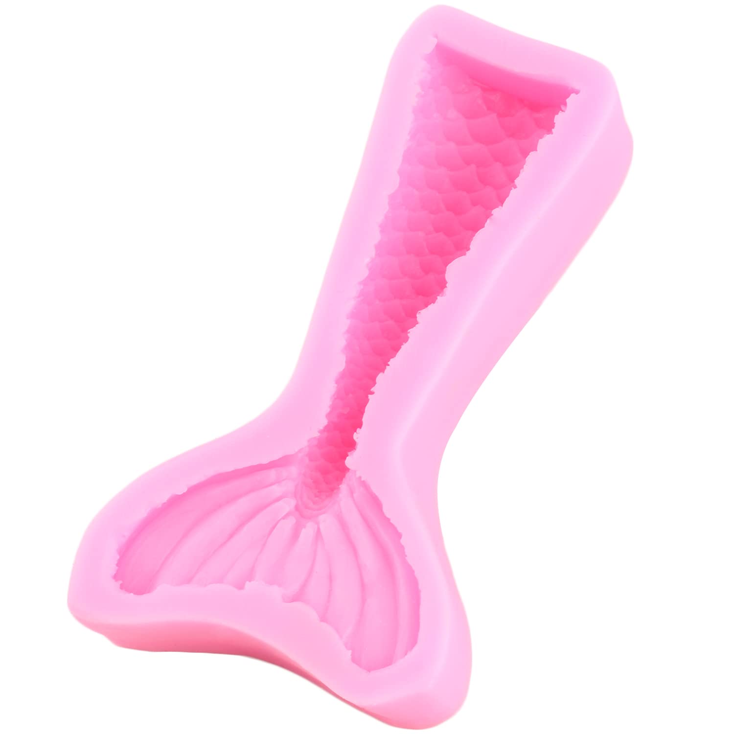Mypracs Mermaid Tail Silicone Fondant Mold For Cake Decorating Cupcake Topper Candy Chocolate Gum Paste Polymer Clay Set Of 4