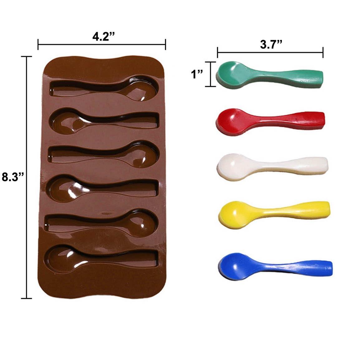 Wellyuk Silicone Spoon Ice Mold Tray Cupcake Muffin Baking Cup Mold Chocolate Soap Candle Cake Cookie For Kitchen Festival