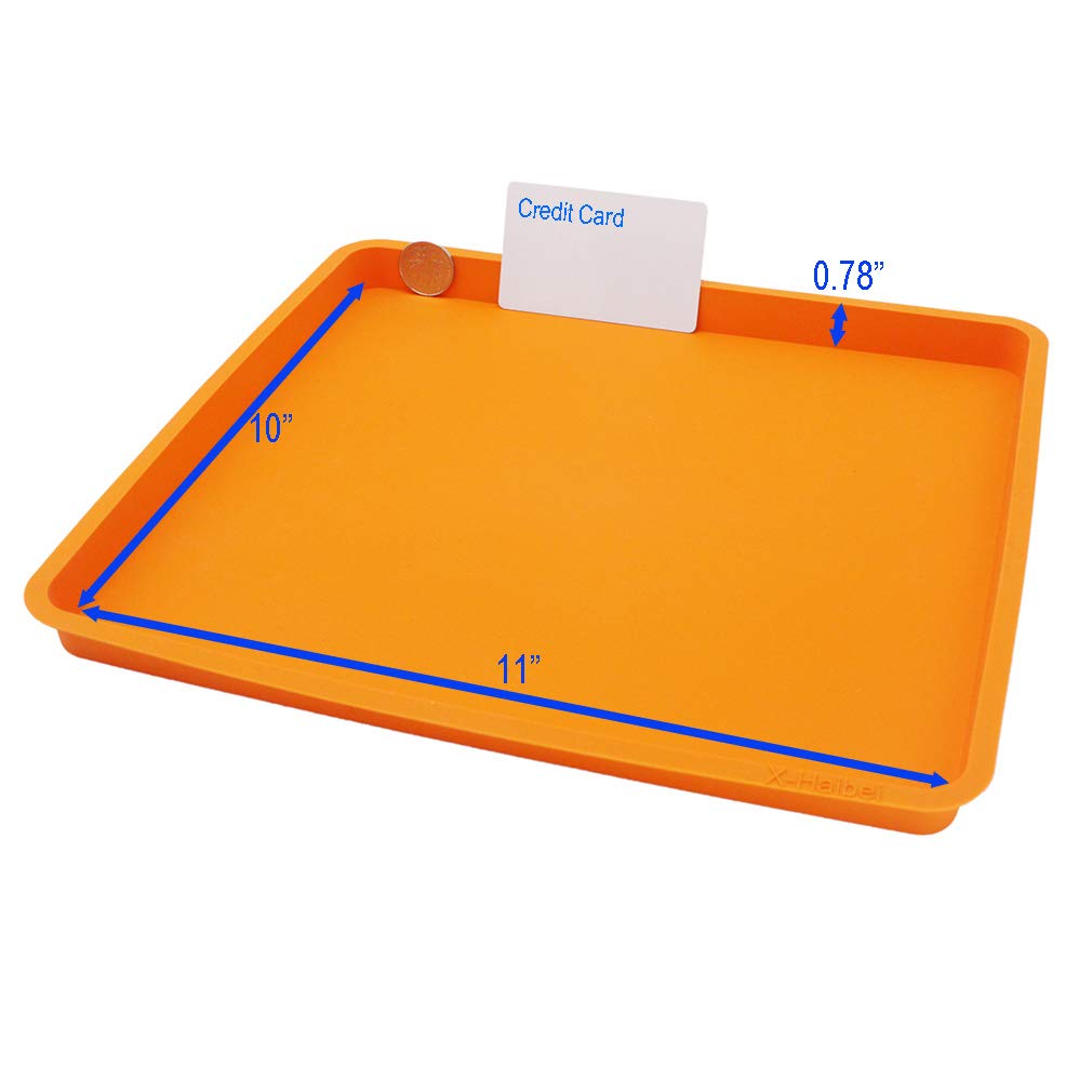 X-Haibei Swiss Roll Cake Mat Flexible Baking Tray Silicone Cookies Mold L10 W11Inch H 0.78Inch