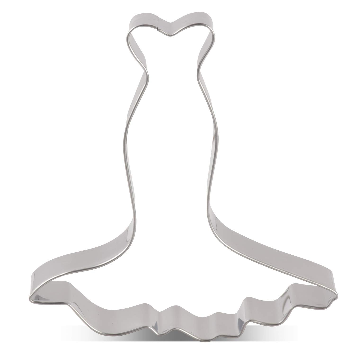 Liliao Wedding Dress Cookie Cutter For Wedding/Engagement - 4 X 4.3 Inches - Stainless Steel