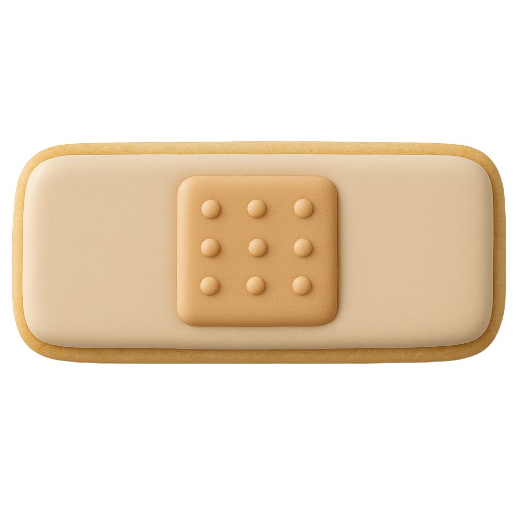 Cookiecuttercom Brand Bandage Cookie Cutter 4 Inch - 3D Printed Plastic - Usa Made