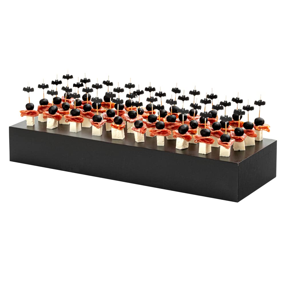 Restaurantware 20.5 X 7 X 3.25 Inch Display Riser 1 Rectangle Wood Bakery Display - Short Riser For Retail Catering Or Buffets B