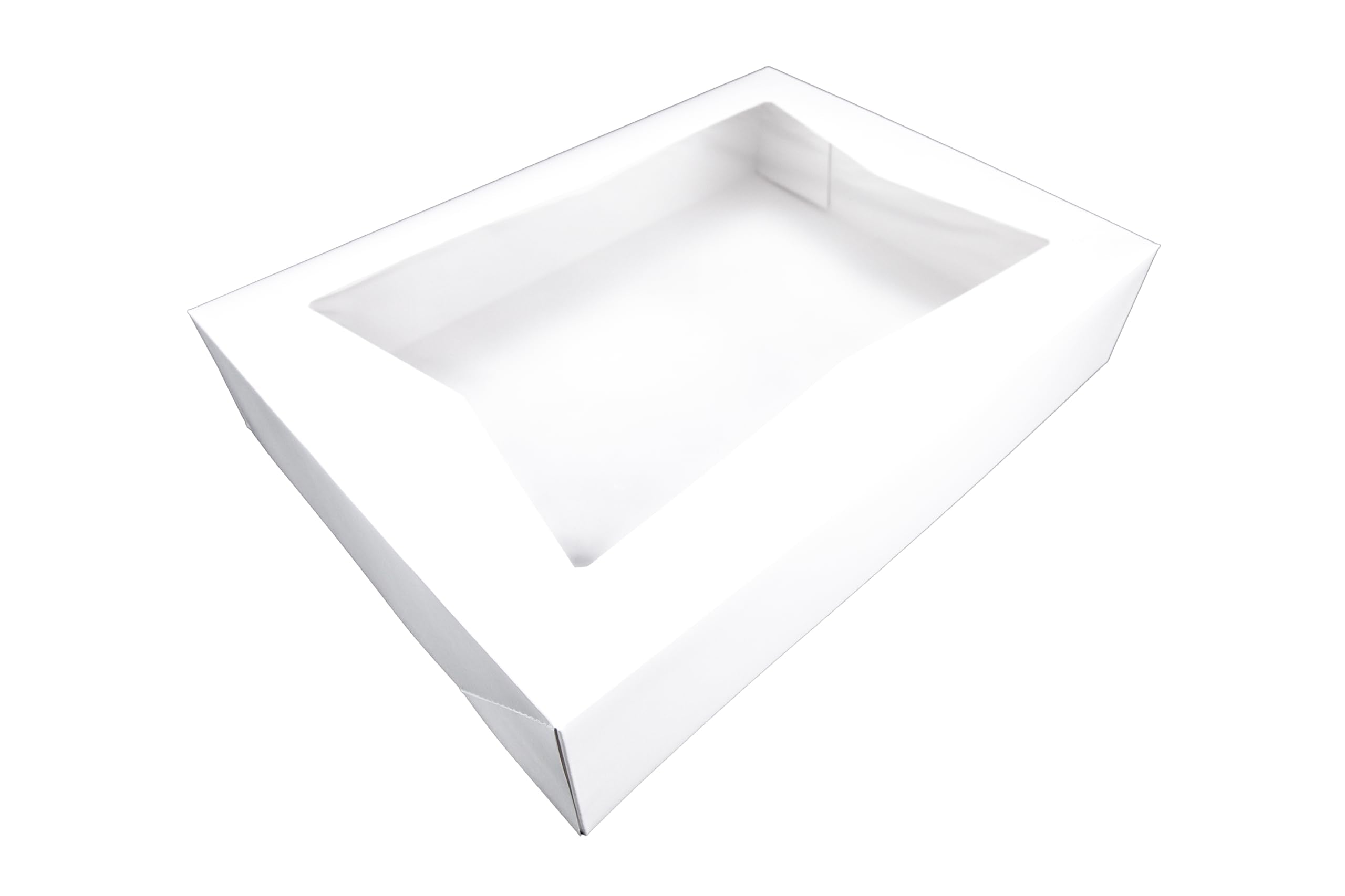 Southern Champion Tray 24433 Paperboard White Window Bakery Box, 19 Length x 14 Width x 4 Height (Case of 50)