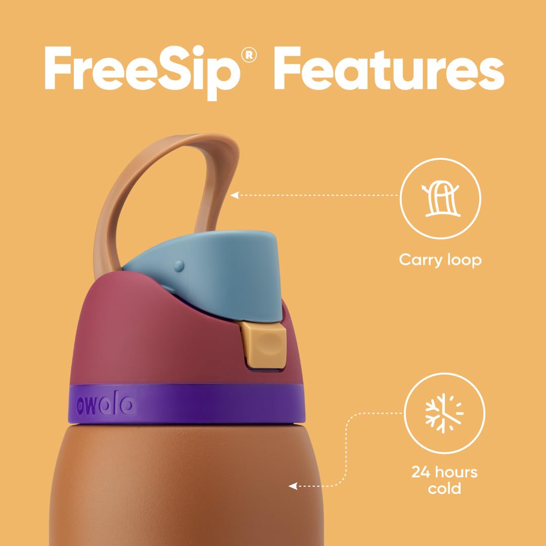 Owala FreeSip Insulated Stainless Steel Water Bottle with Straw for Sports and Travel, BPA-Free Sports Water Bottle, 24 oz, Mint