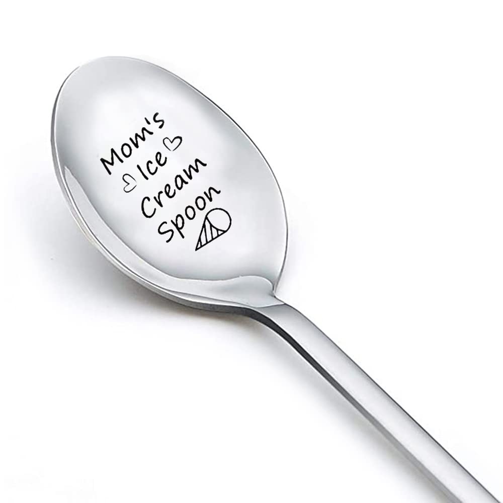 Cute Spoons Mothers Day Birthday Gifts For Mom Women From Daughter Son - Moms Ice Cream Coffee Cereal Spoon Best Mom Mama Christ