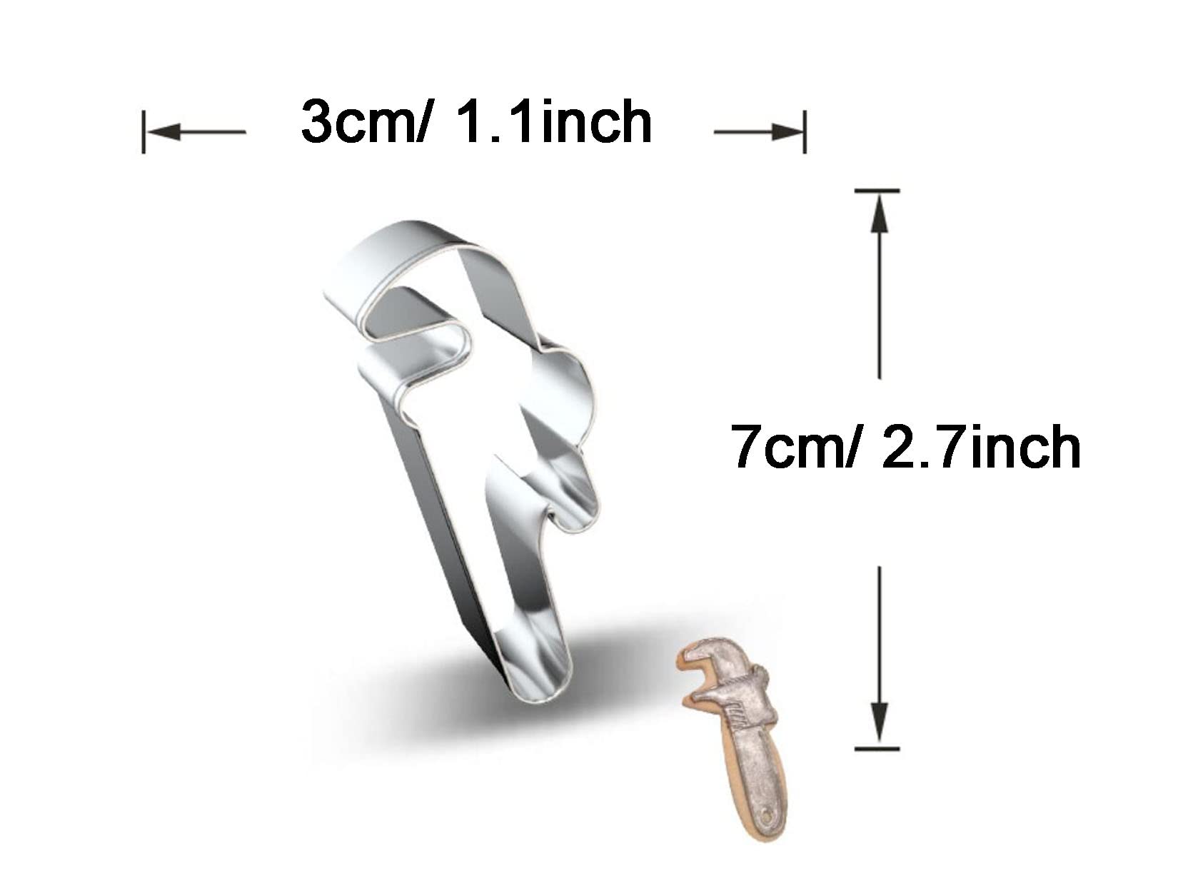 Wjsyshop Water Pipe Wrench Pliers Shape Cookie Cutter