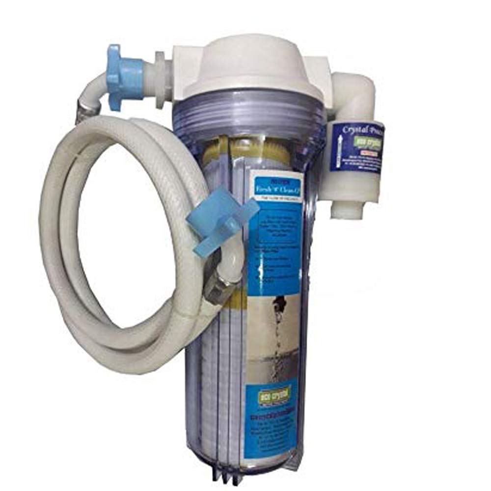 Eco Crystal Fresh N Clean Cpr Physical Water Softener With Hose Pipe (Prefilter, Light Blue)