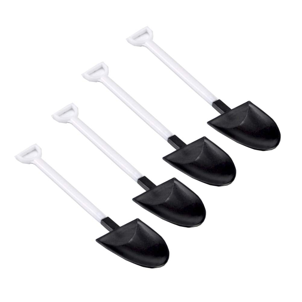 50 Pieces Disposable Plastic Ice Cream Dessert Spoons Plastic Shovel Shape Dessert Spoon Mini Ice Cream Plastic Shovel Spoon Pud