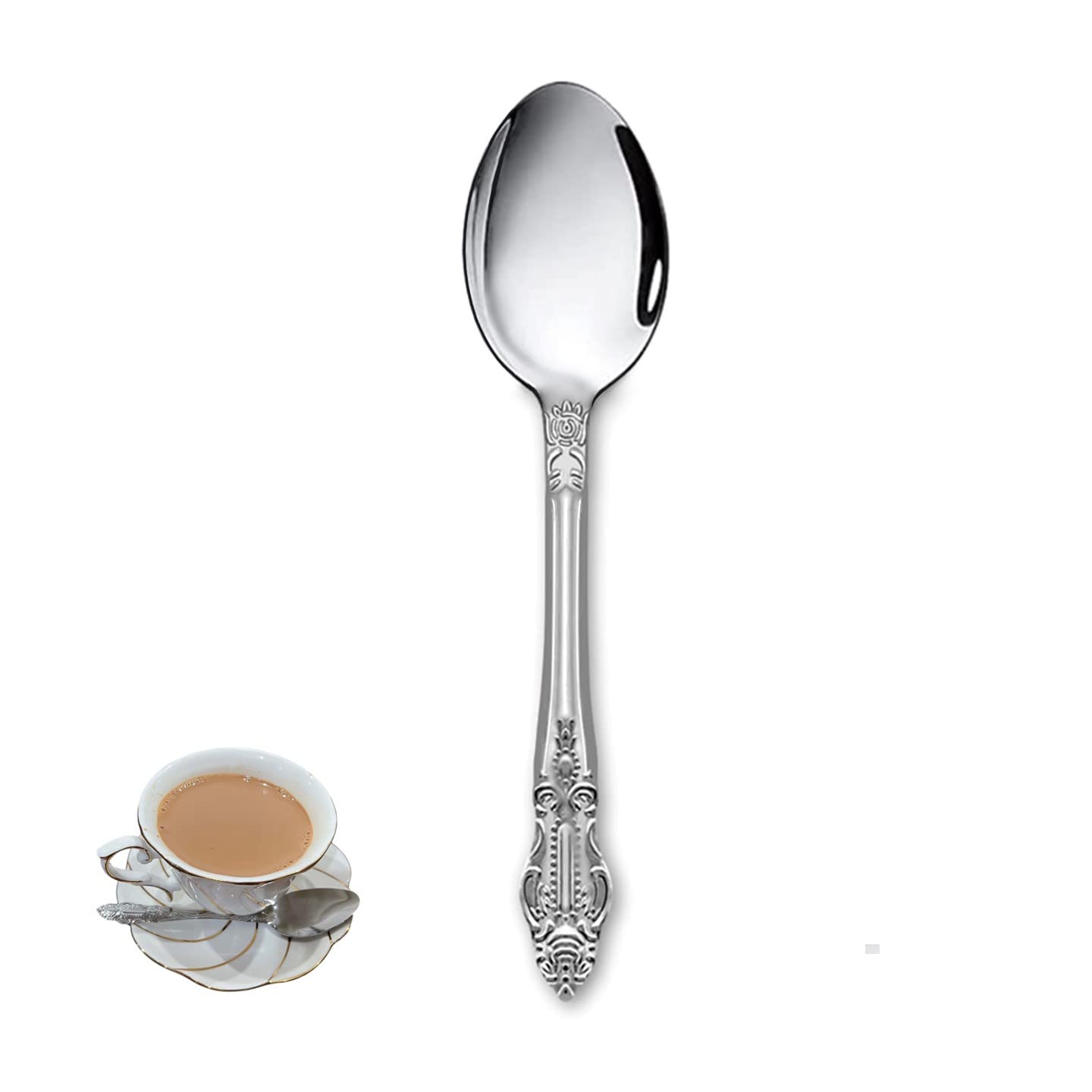 Teaspoons Flatware Set 12 Pieces Silverware Stainless Steel Cutlery Tableware Dishwasher Safe