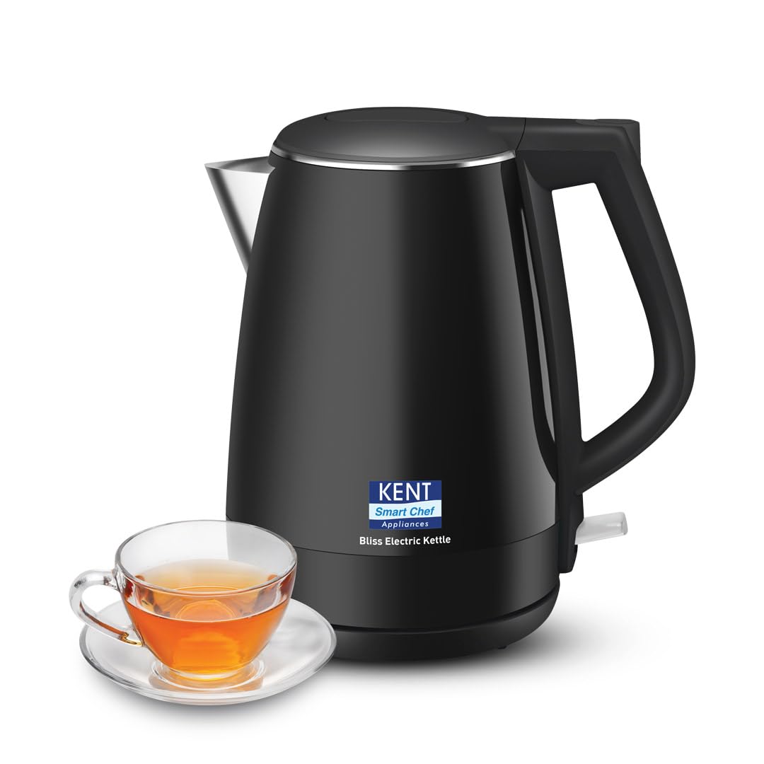Kent Bliss Electric Kettle | 1500W Power & 1.5L Capacity | Cool Touch Exterior Body & Ss 304 Inner Body | 5 Minutes Fast Boiling