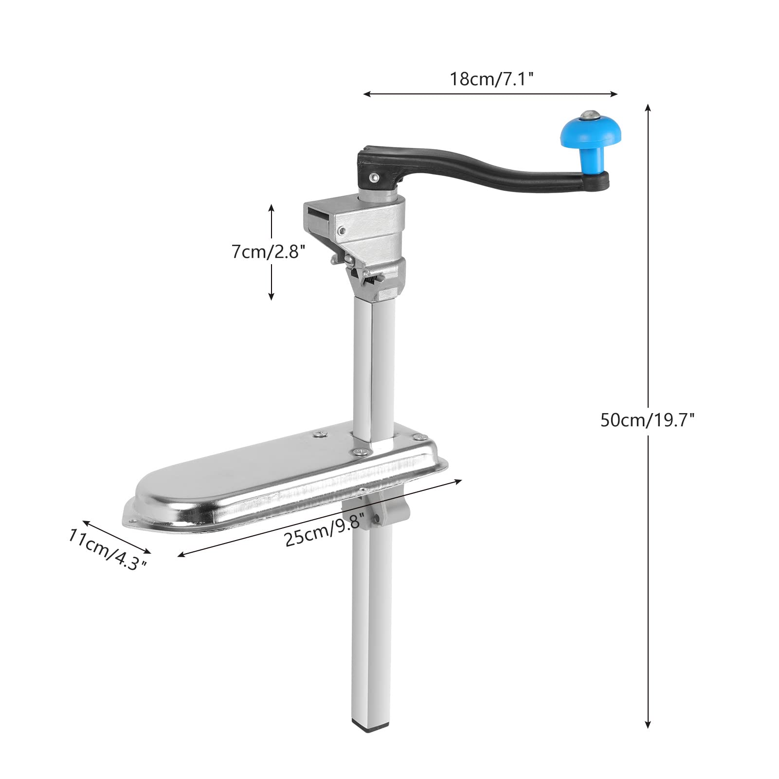 Commercial Can Opener, 18'' Old Reliable Manual Can Opener With Plated Steel Base For Cans, Heavy Duty Industrial Can Opener,Scr