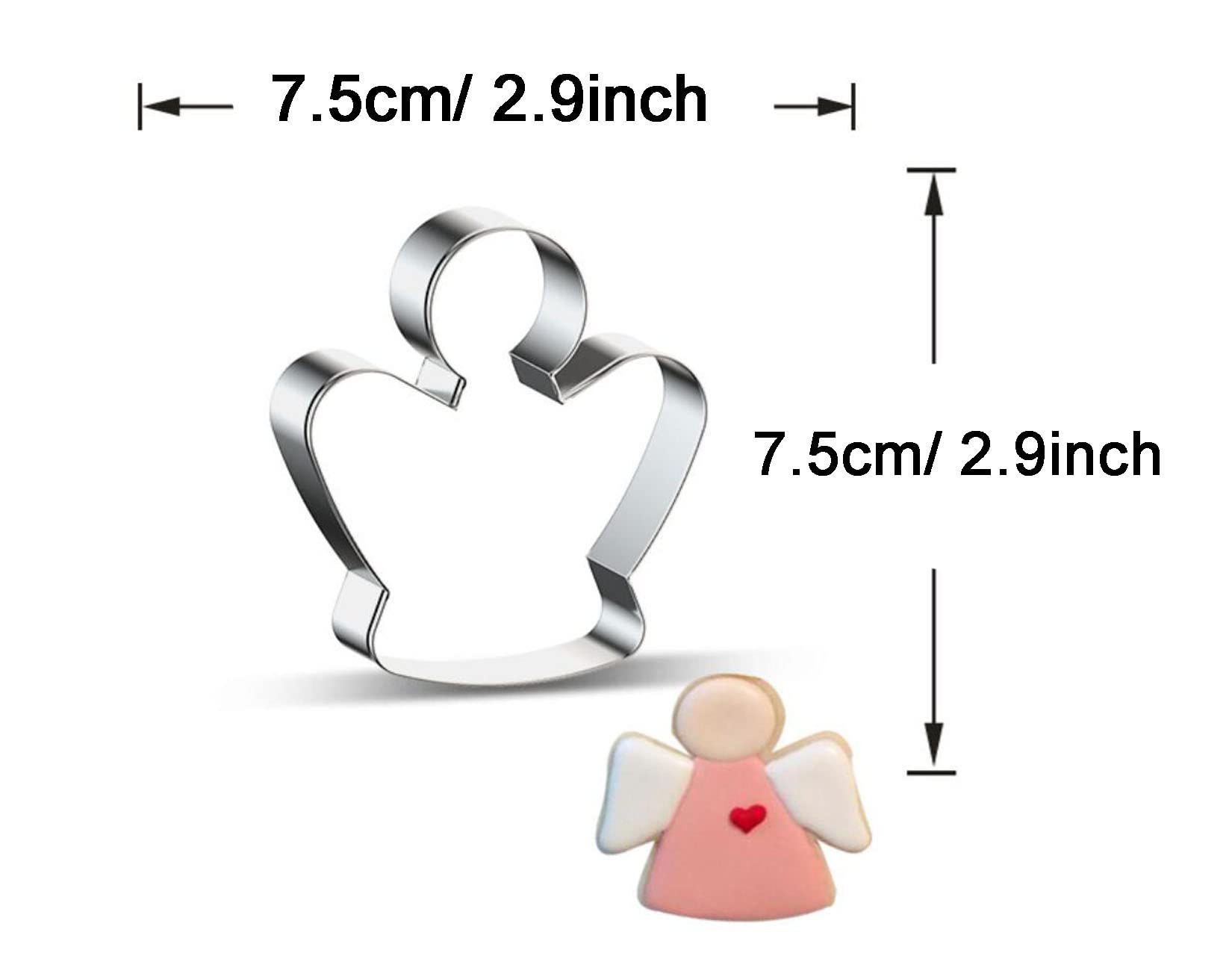 Wjsyshop Lovely Angel Shape Cookie Cutter For Christmas - B