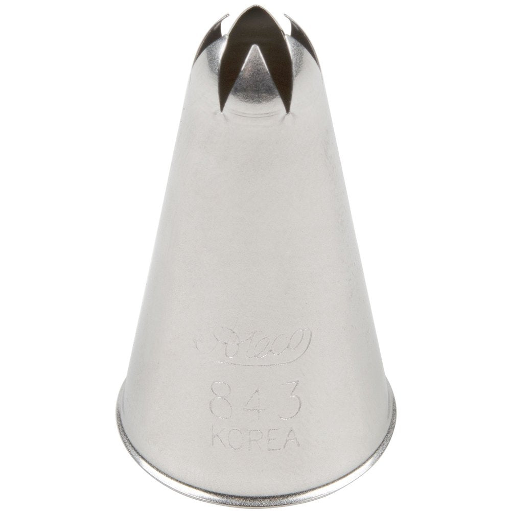Ateco # 843 - Closed Star Pastry Tip .31'' Opening Diameter- Stainless Steel