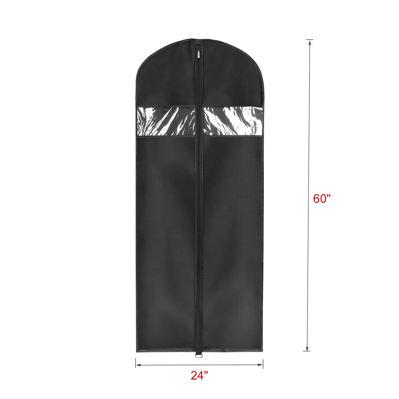 Univivi Garment Bags Clothes Covers For Storage, 60 Inch Dress Garment Bags Hanging Clothes Bags With Zipper, Gown Garment Bag F