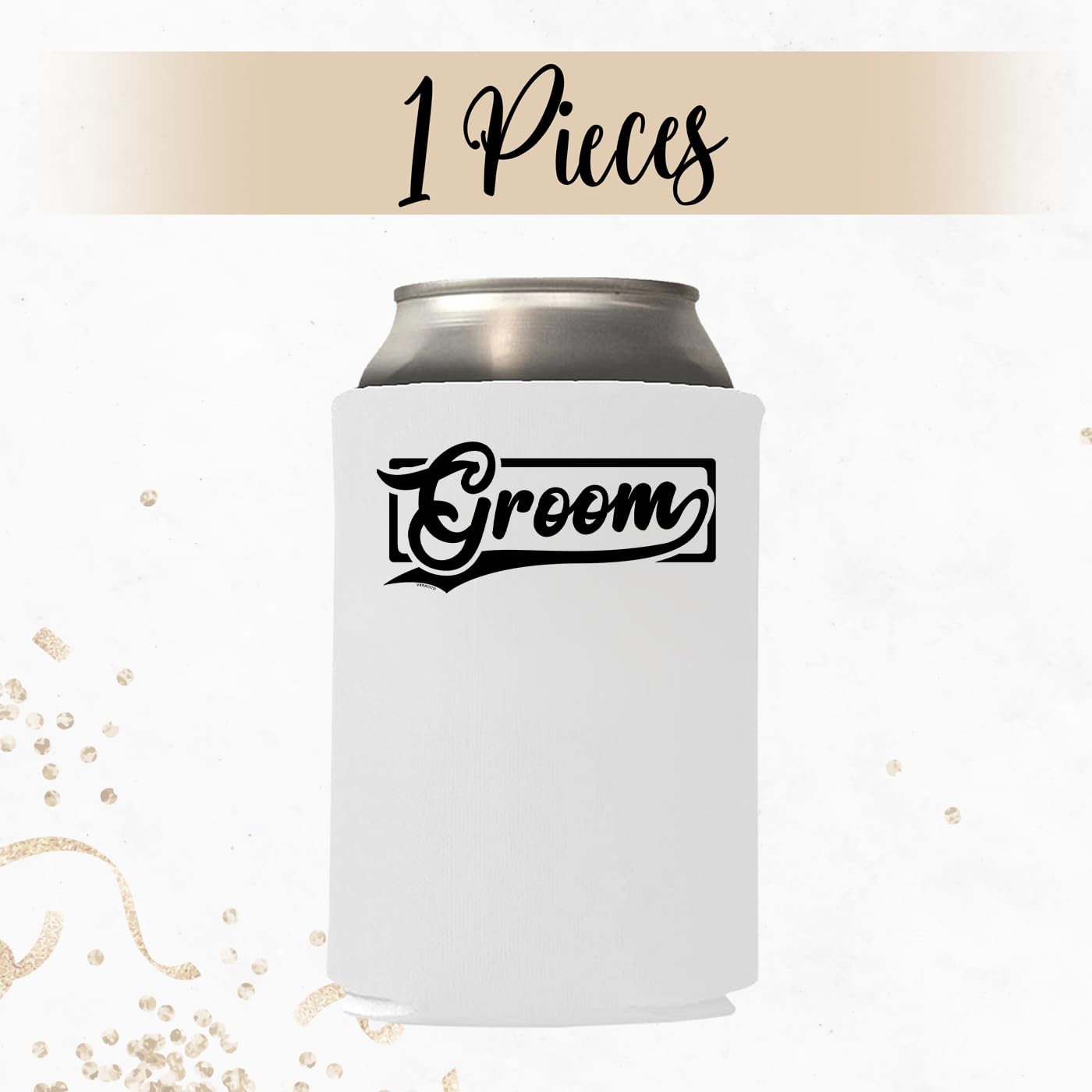 Veracco Groom And Groom'S Drinking Team Can Coolie Holder Bachelor Party Wedding Favors Gift For Groom Groomsmans Proposal (6, W