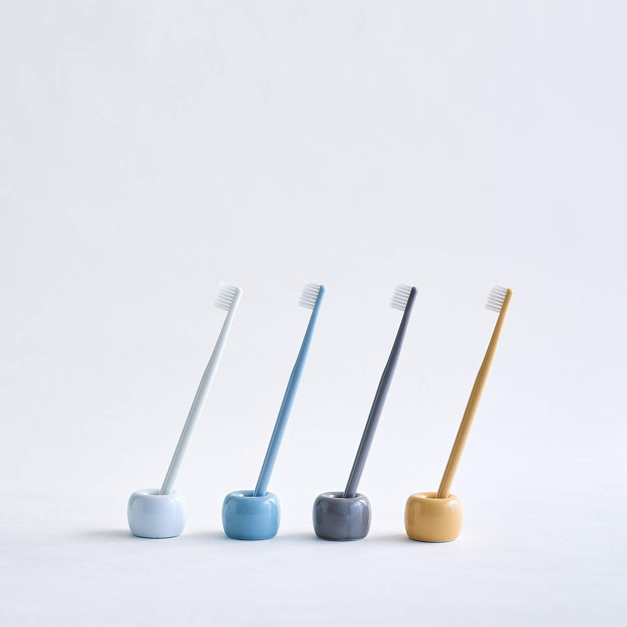 Muji Porcelain Toothbrush Stand (Gray)