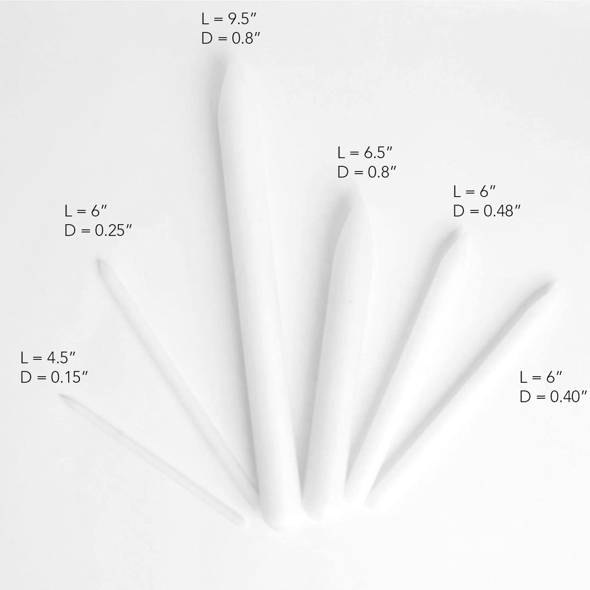 Lacupella Gumpaste Fondant Decorating Tool Frilling Ruffles Pin Set Pack Of 6 - Veiner Friller Scallop Sugarcraft Modelling