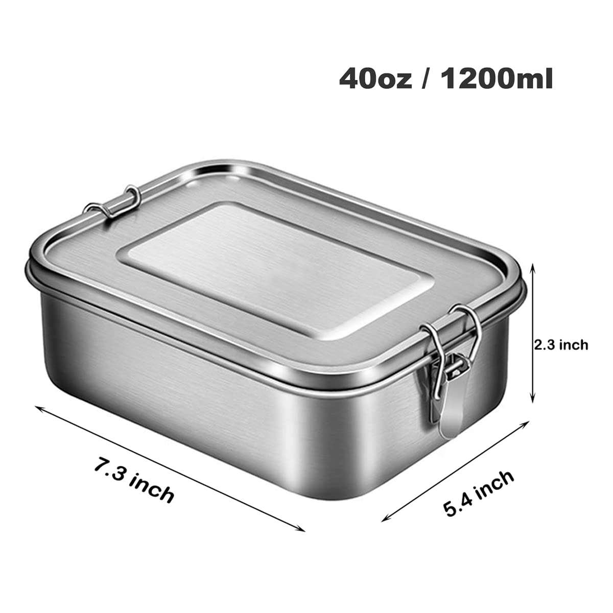 Uptrust Leak Proof Stainless Steel Bento Container For Lunch,Bento Lunch Box For Kids Or Adults, 3 Compartment Packing Box For M