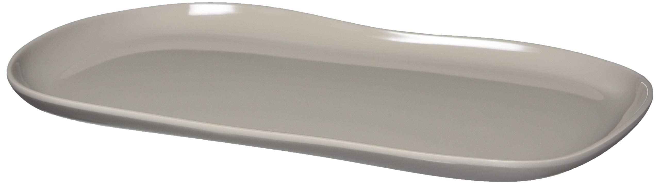 Carlisle Foodservice Products Stadia Resuable Plastic Platter For Home And Restaurant, Melamine, 13 X 7 Inches, Greige, (Pack Of