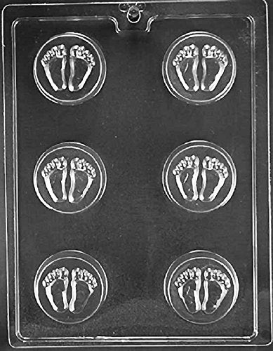 Grandmama'S Goodies B057 Baby Feet Cookie Chocolate Candy Soap Mold With Exclusive Molding Instructions
