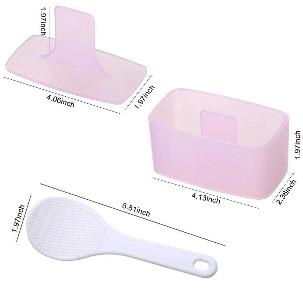 Ayccnh 1 Pack Non Stick Musubi Maker Press With Small Rice Paddle, Sushi Making Kit Onigiri Mold Luncheon Meat Press Hawaiian Mu
