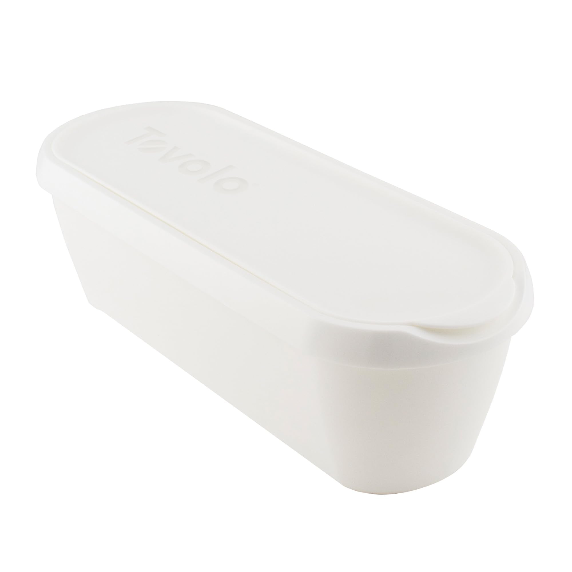Tovolo Ice Cream Containers for Homemade Ice Cream, Glide-A-Scoop (2.5 Qt, White) - Stackable Ice Cream Storage Containers for F