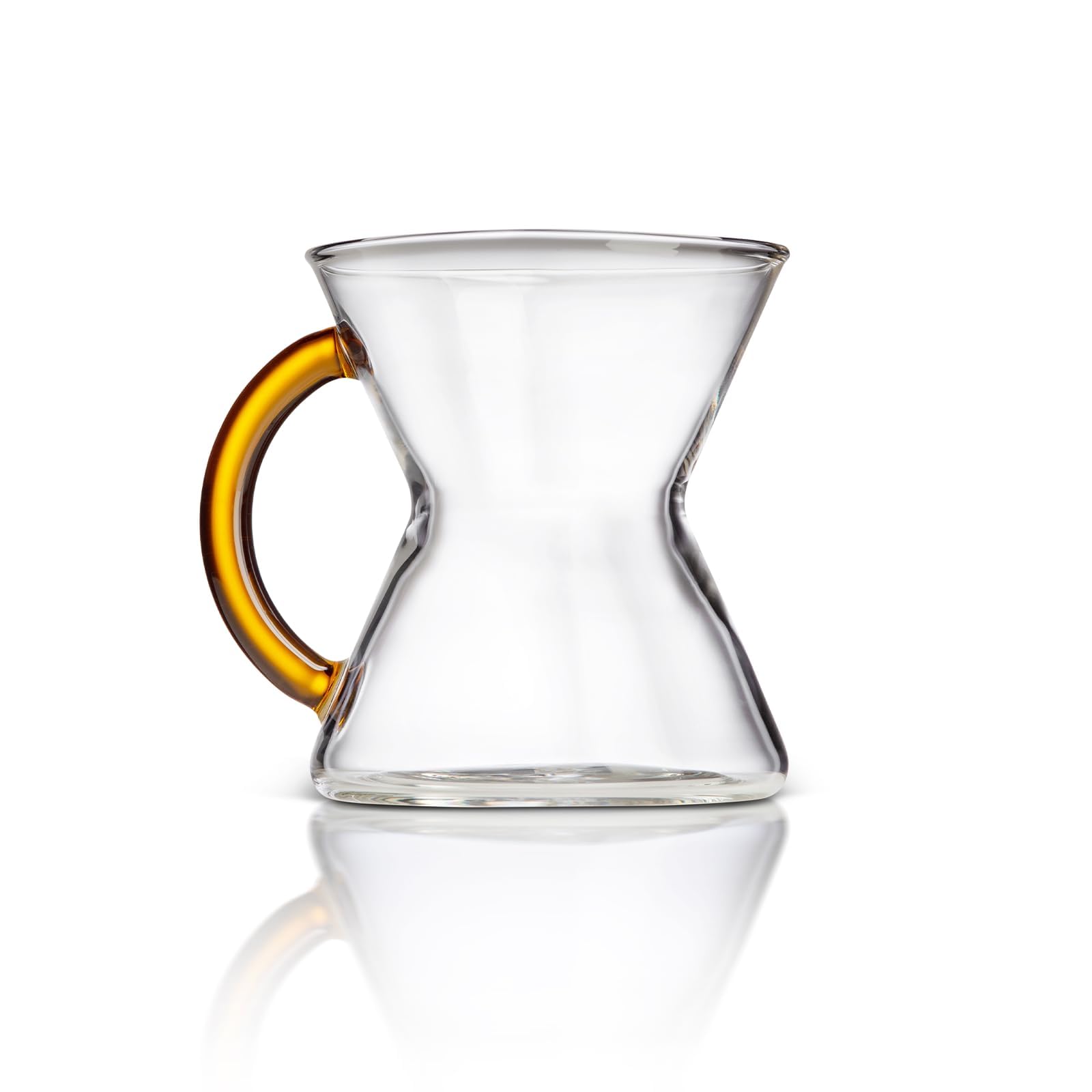 Chemex Colored Glass Handle Coffee Mug, 10 oz, Gold, Hourglass Design Cup