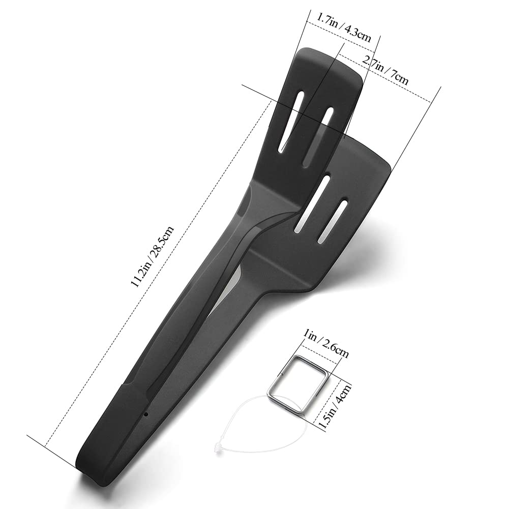 Silicone Kitchen Tongs For Cooking, Aoosy 11 Inches Spatula Tongs With Stainless Steel Core For Barbecue Clamps Steak Clamps, Fl