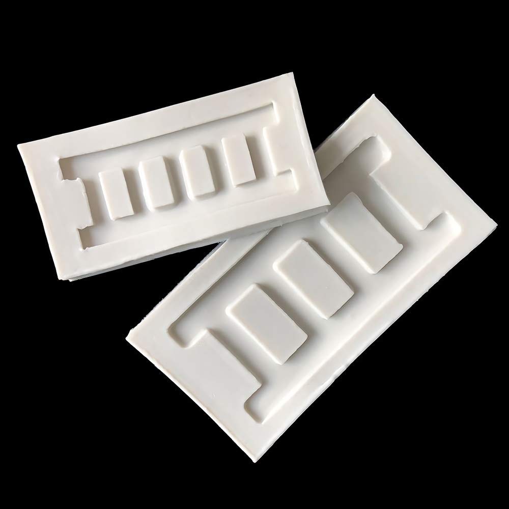 2Pcs Mini Size Ladder Or Fence Shaped Silicone Fondant Mold Cake Cupcake Decorating Tool Chocolate Candy Polymer Clay Making Mou