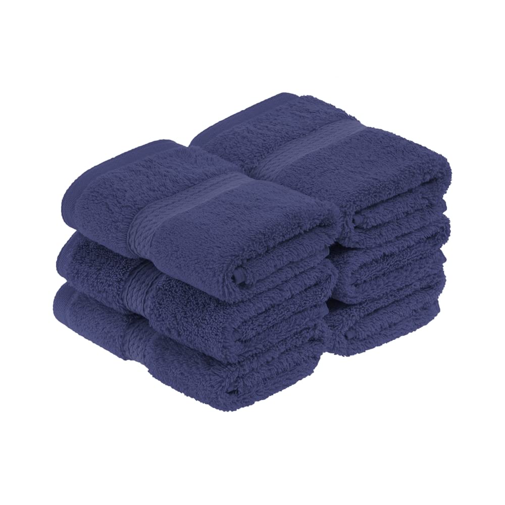 Superior Egyptian Cotton 800 Gsm Face Towel Set, Includes 6 Face Towels, Luxury Plush, Thick Absorbent Towels, Quick Dry, Soft B