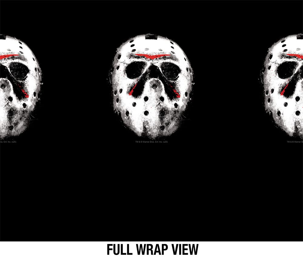 Friday The 13Th Official Jason Mask 24 Oz Insulated Canteen Water Bottle, Leak Resistant, Vacuum Insulated Stainless Steel With