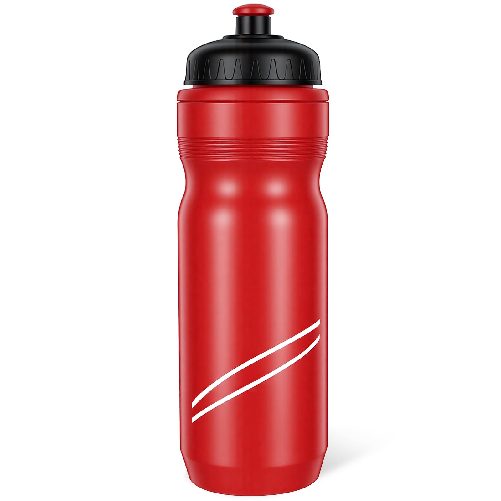 WoniuRush 24oz Bike Water Bottle, BPAFree Squeeze Bottle for Cycling, Road & Mountain Bike, Leakproof PullTop Lid, Fits Standa