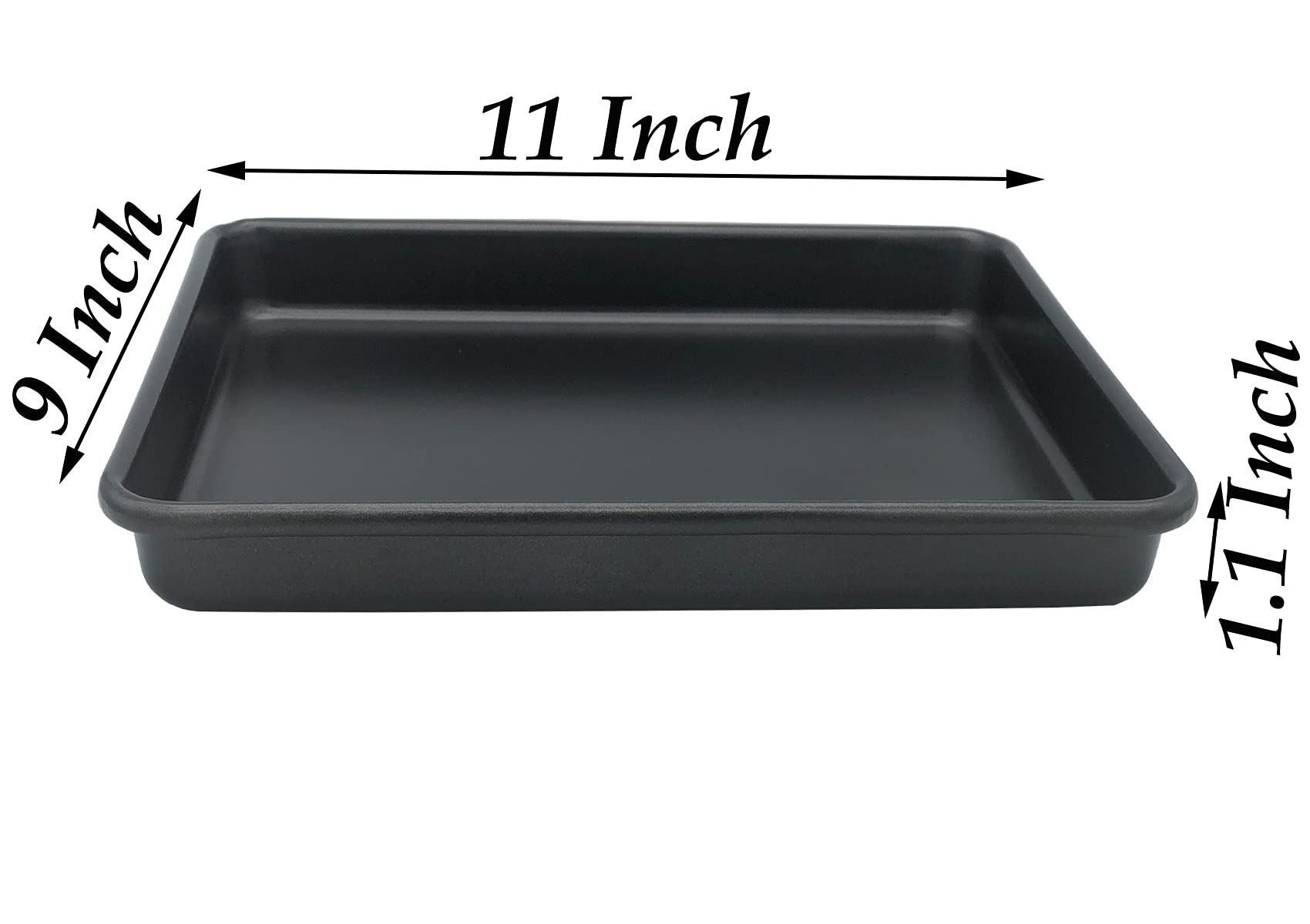 Small Cookie Sheets 11X9 Inch 2Pcs Mini Baking Pan Toaster Oven Tray Nonstick Thicken Brushed Carbon Steel Magnetic No Warp 1 To