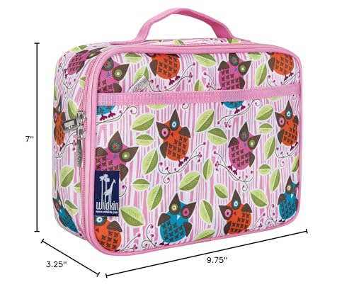 Wildkin Kids Insulated Lunch Box - Durable And Reusable For School & Travel - Owls