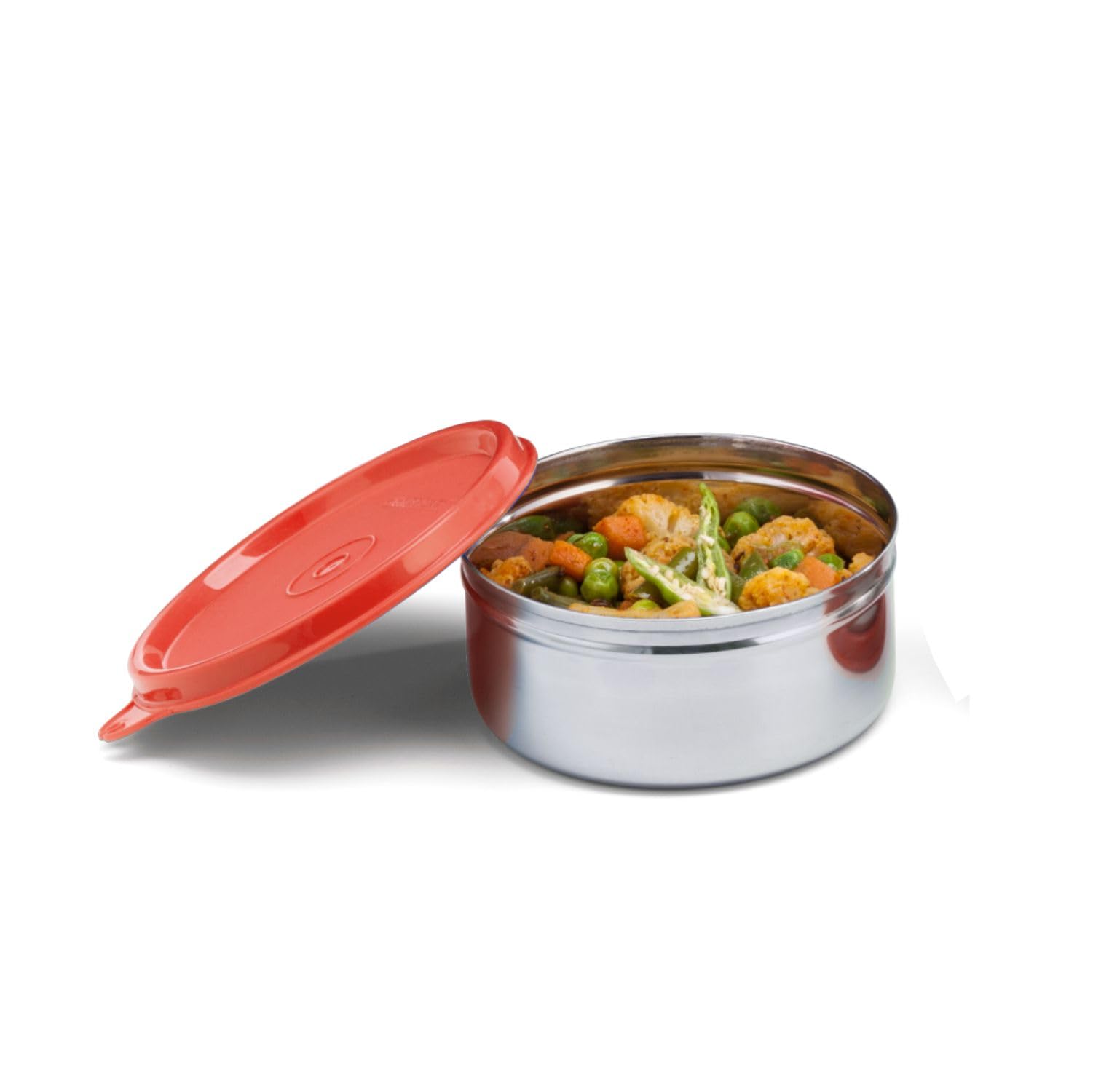 Signora Ware Executive Medium Stainless Steel Container, 350 Ml/20Mm, Red