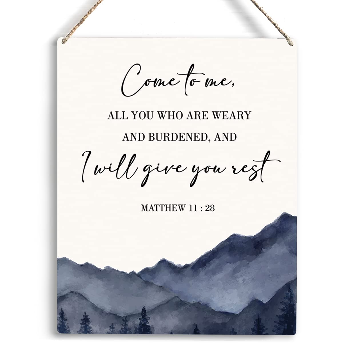 Christian Wall Decor Come To Me All You Who Are Weary Matthew 11:28 Inspirational Religious Gifts Nursery Decor Christian Bible 