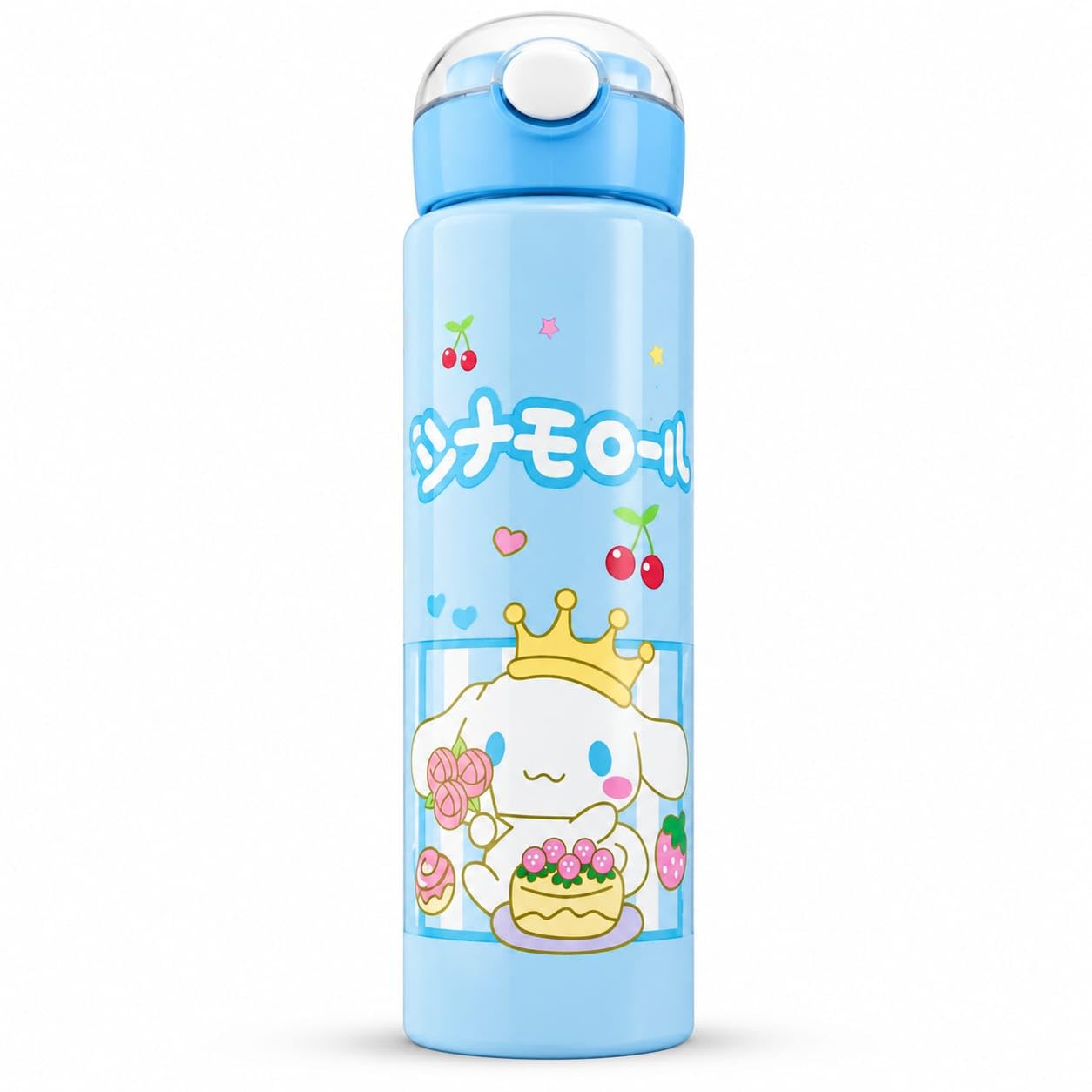 Cinnamoroll Style Kids Water Bottle With Flip Top Lid