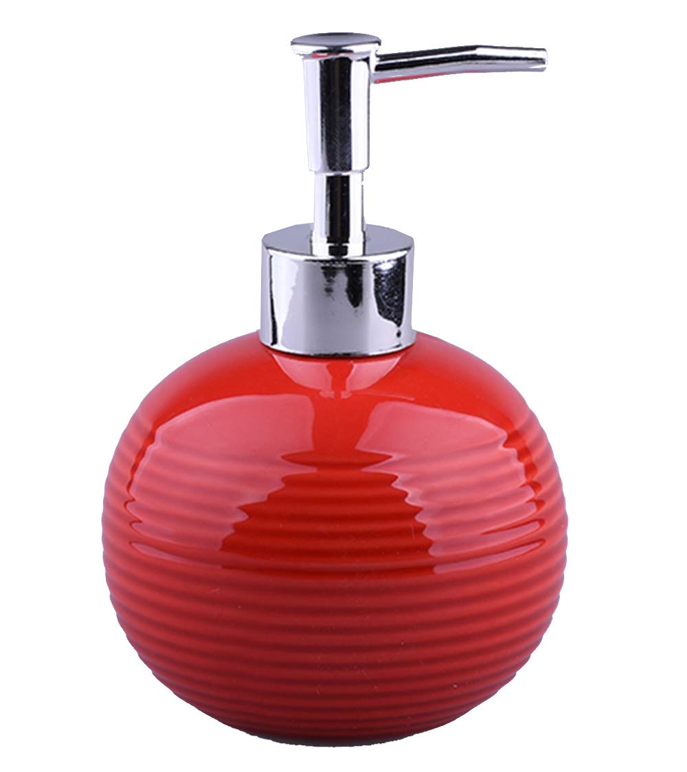 123Arts Ceramics Retro Soap Dispenser With Pump Soap Bottle Lotion Bottle