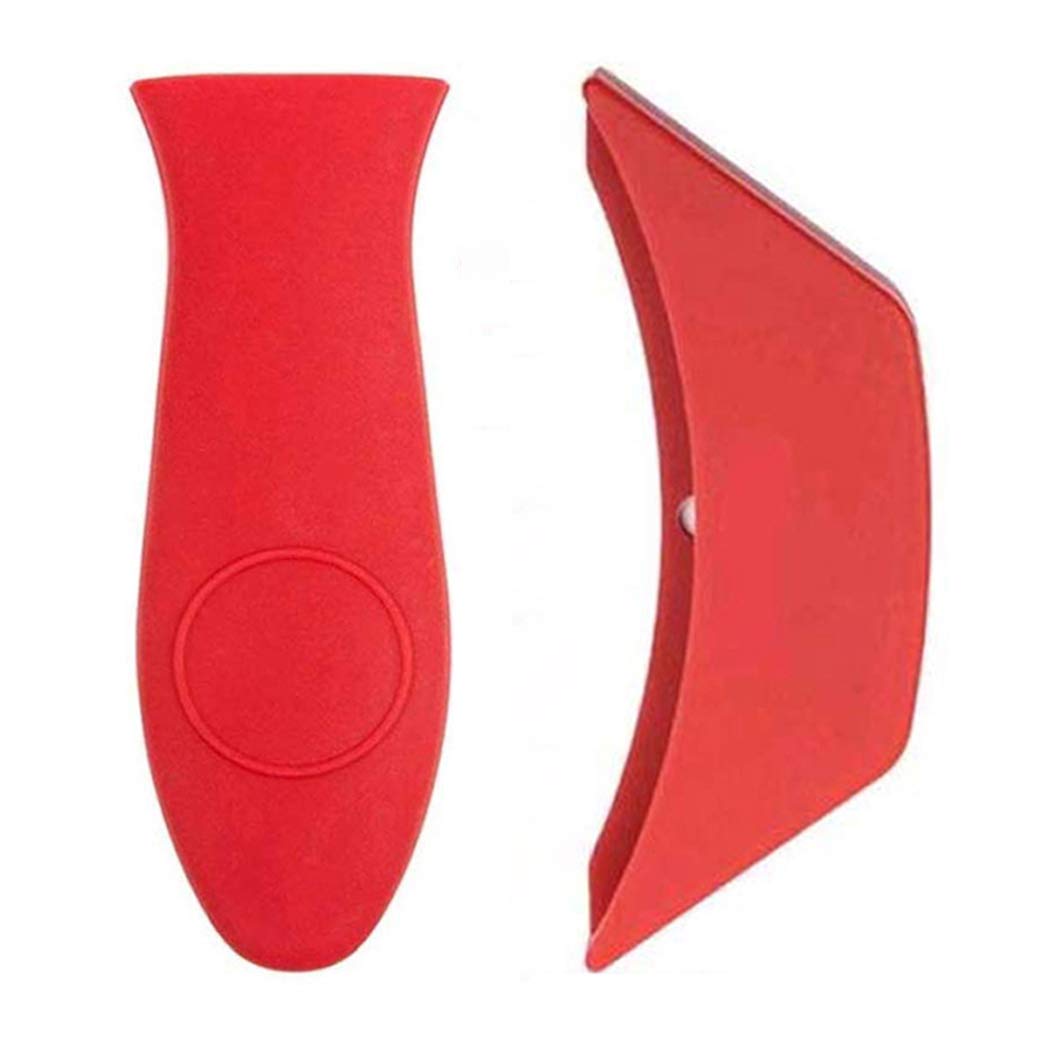 Silicone Hot Handle Cover, Assist Pan Holder For Cast Iron Skillets And Traditional Pots - Red
