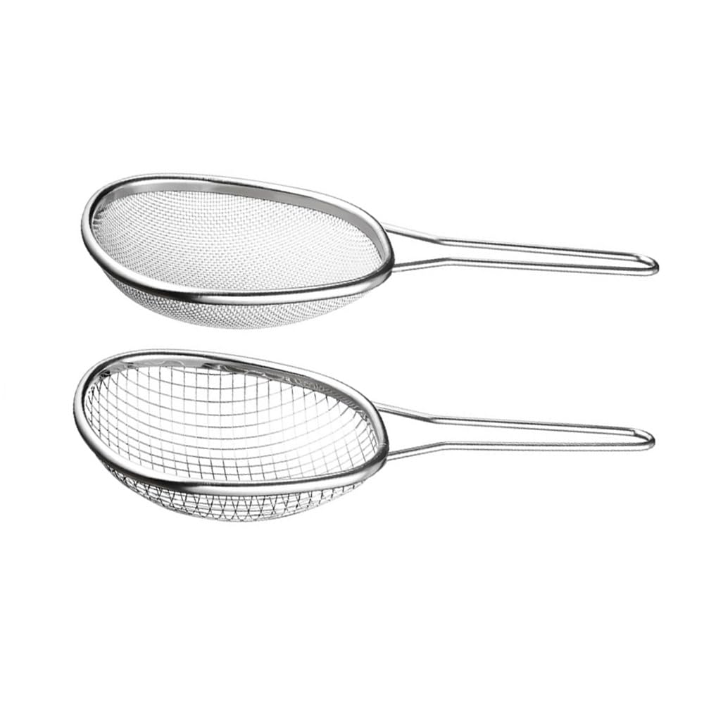 zaoalife Stainless Steel Ladle Strainer for Cooking and Frying, Food Strainer Colander Stainless Steel Mesh Strainer Pasta Spagh