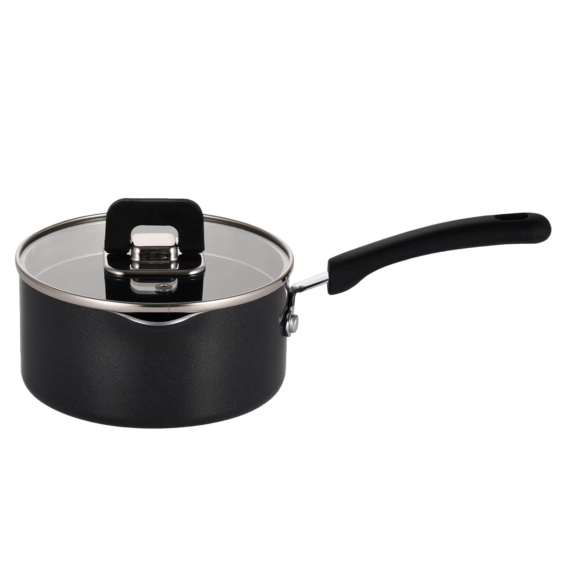 NutriChef Saucepan Pot with LidNonStick Stylish Kitchen Cookware with Foldable Knob, 3.1 Quart, Works with Model: NCCWSTKBLK (