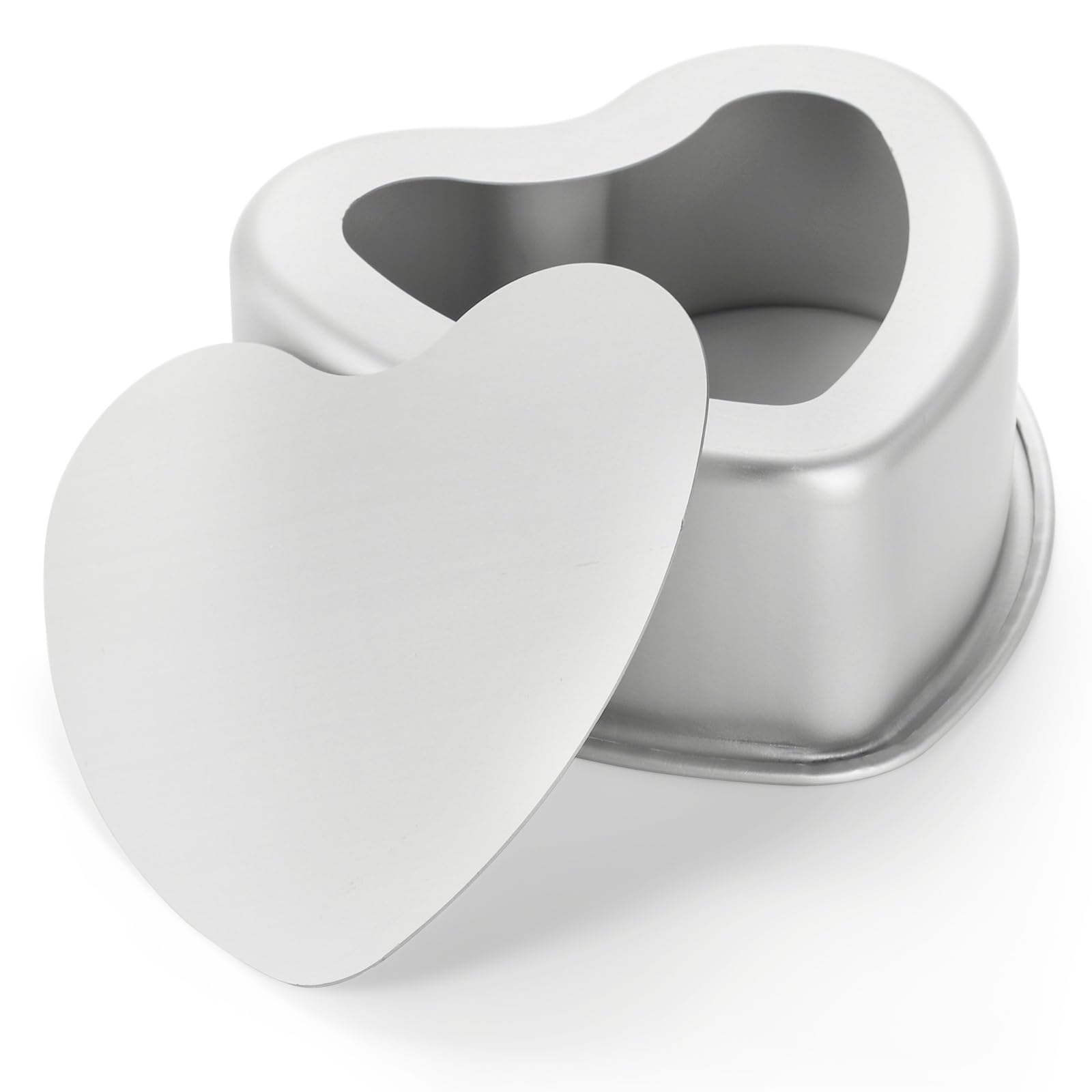 Youeon 3 Pcs Aluminum Heart Shaped Cake Pans With Removable Bottom, 4/6/8/ Inch Nonstick Heart Cake Pan Baking Molds, Cheesecake
