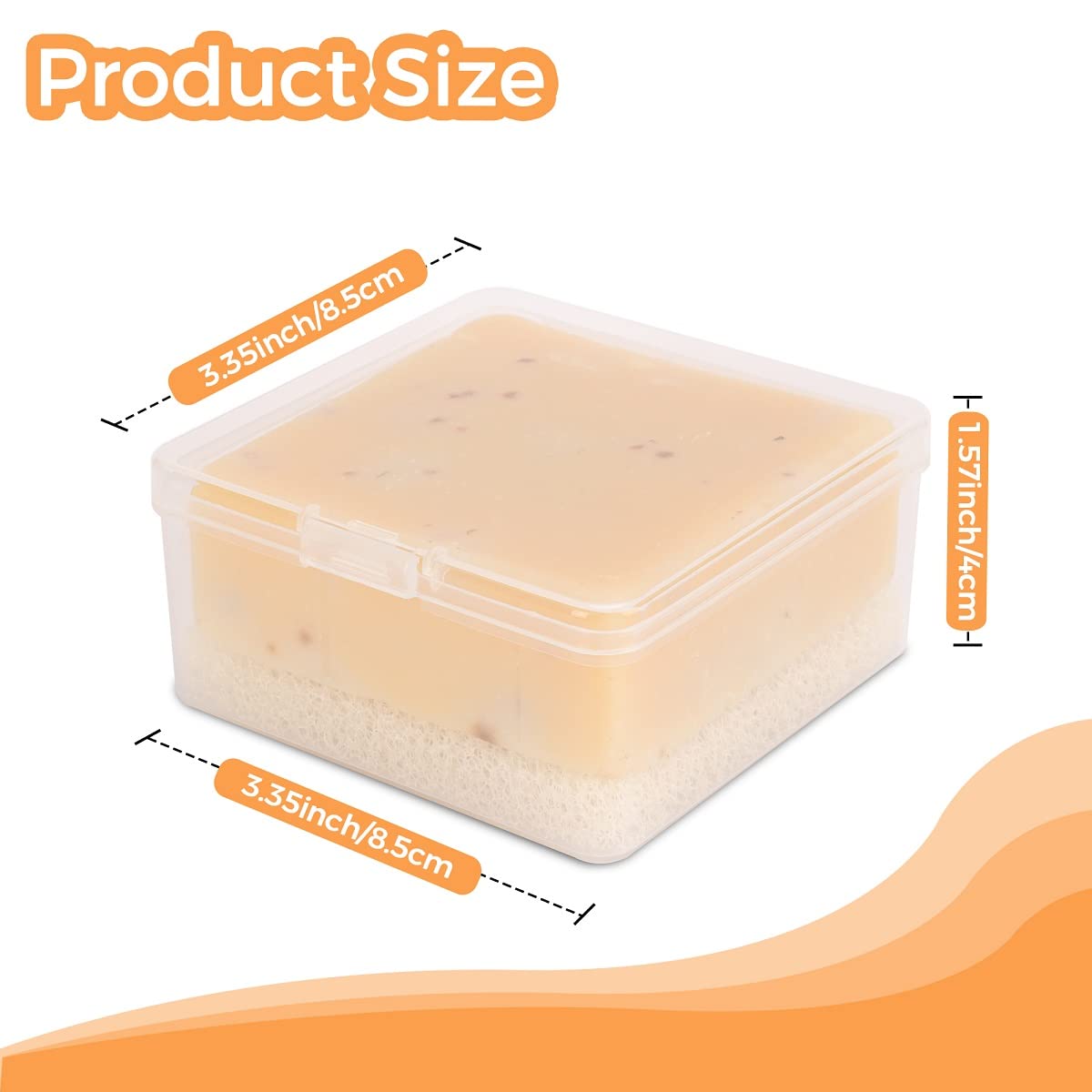Soap Case Box, Vonpri Soap Dish Storage Holder For Shower Home Outdoor Traveling (1Pc Clear)