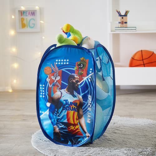Idea Nuova Space JAM: A New Legacy Pop Up Laundry Storage Hamper with Handles  21 '' H x 13 '' L x 13 '' W