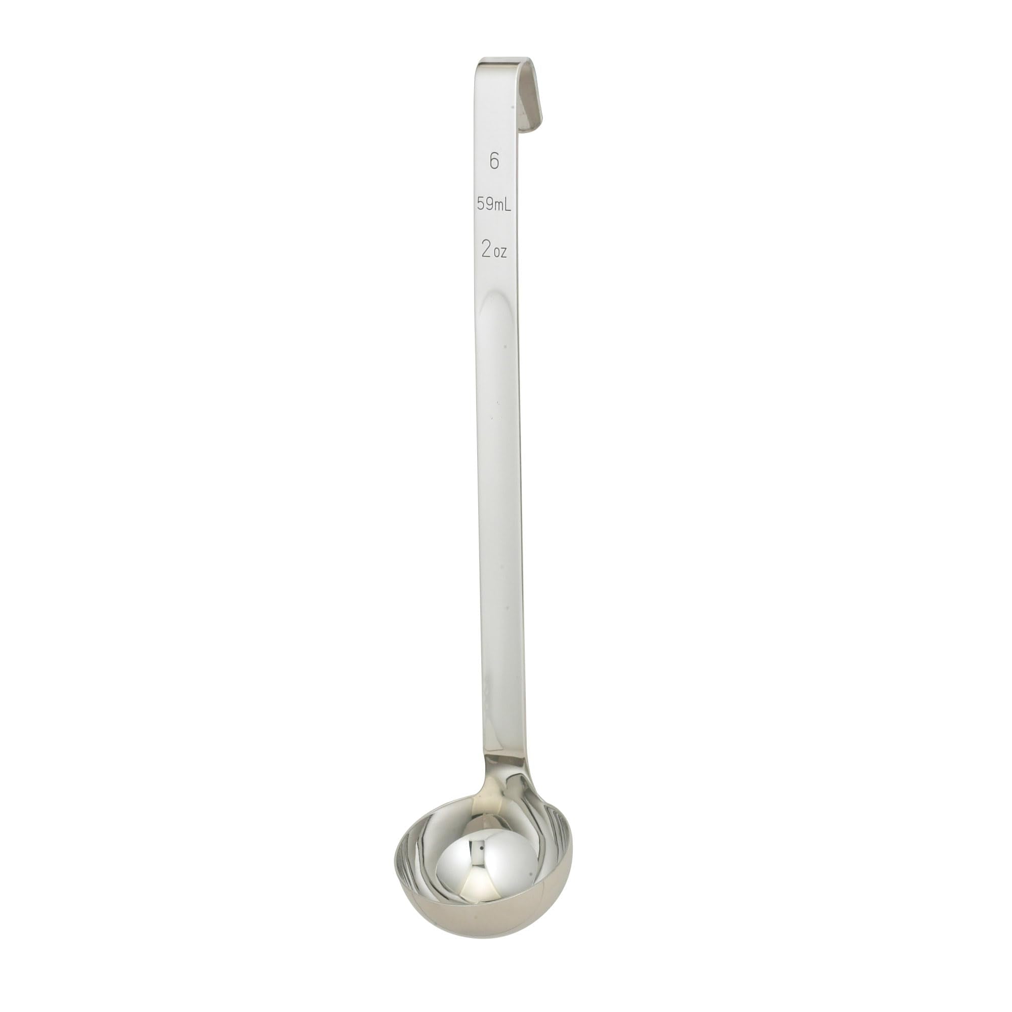 HIC Single-Piece Kitchen and Soup Ladle, 18/8 Stainless Steel, 12-Inch, 2-Ounce Capacity